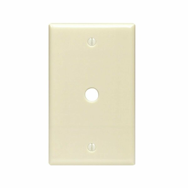 Leviton 1-Gang Plastic Ivory Telephone/Cable Wall Plate with 0.312 In. Hole 001-86013